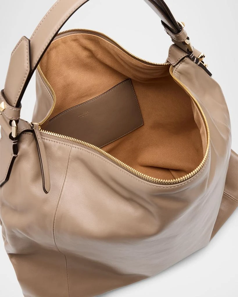Jimmy Choo Zip Leather Hobo Bag 4