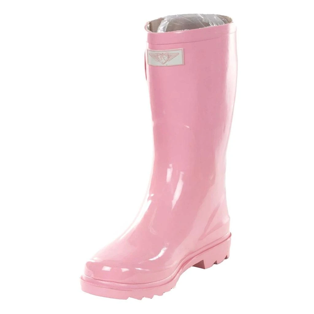Forever Young Women's Mid-Calf Solid Color Rubber Rain Boots 9