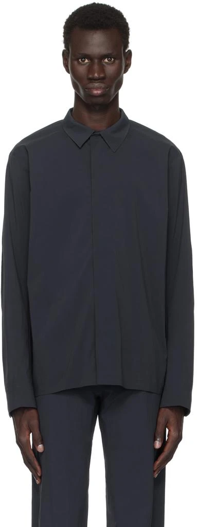 Veilance Navy Metry Shirt 1