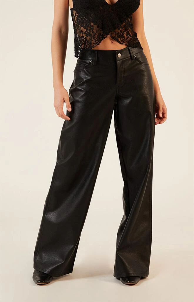 LA Hearts Faux Leather Wide Leg Pants 2