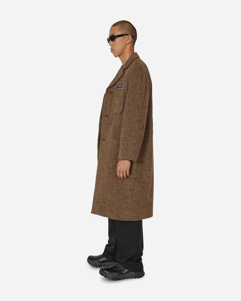 Song for the Mute High Lapel Raglan Coat Brown