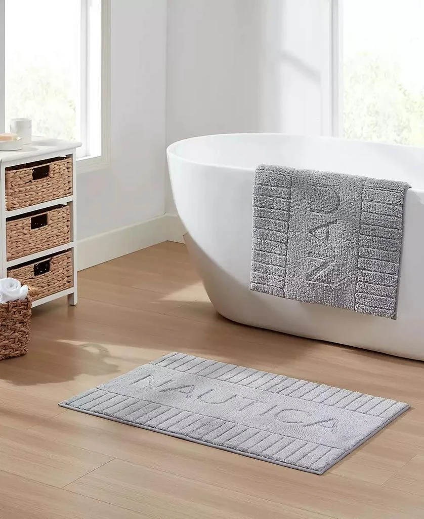 Nautica Logo Knit 2 Piece Bath Rug Set 5