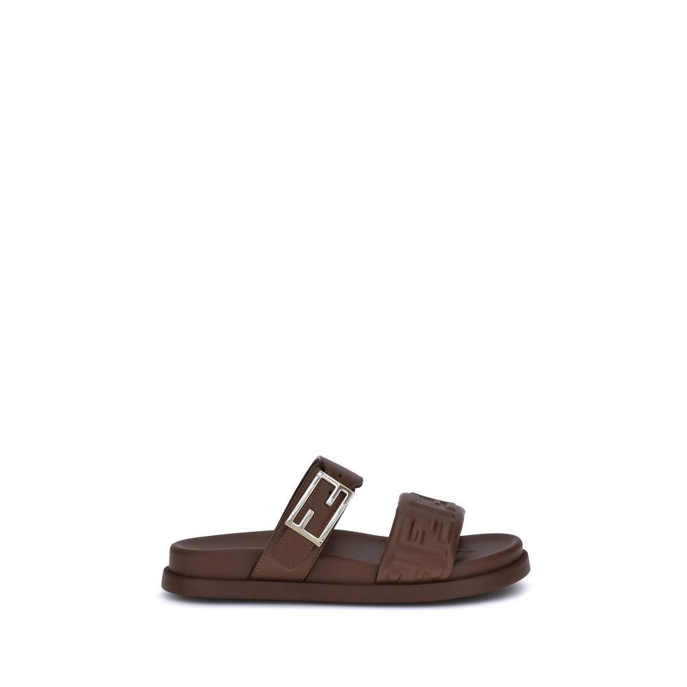 スリッポン FENDI BLACK NAPPA LEATHER FENDI FEEL SLIPPERS Fendi Mules and clogs - Slippers - Free Shipping - BeyondStyle