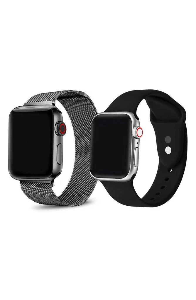 The Posh Tech Assorted 2-Pack Silicone & Stainless Steel Apple Watch<sup>®</sup> Watchbands 1