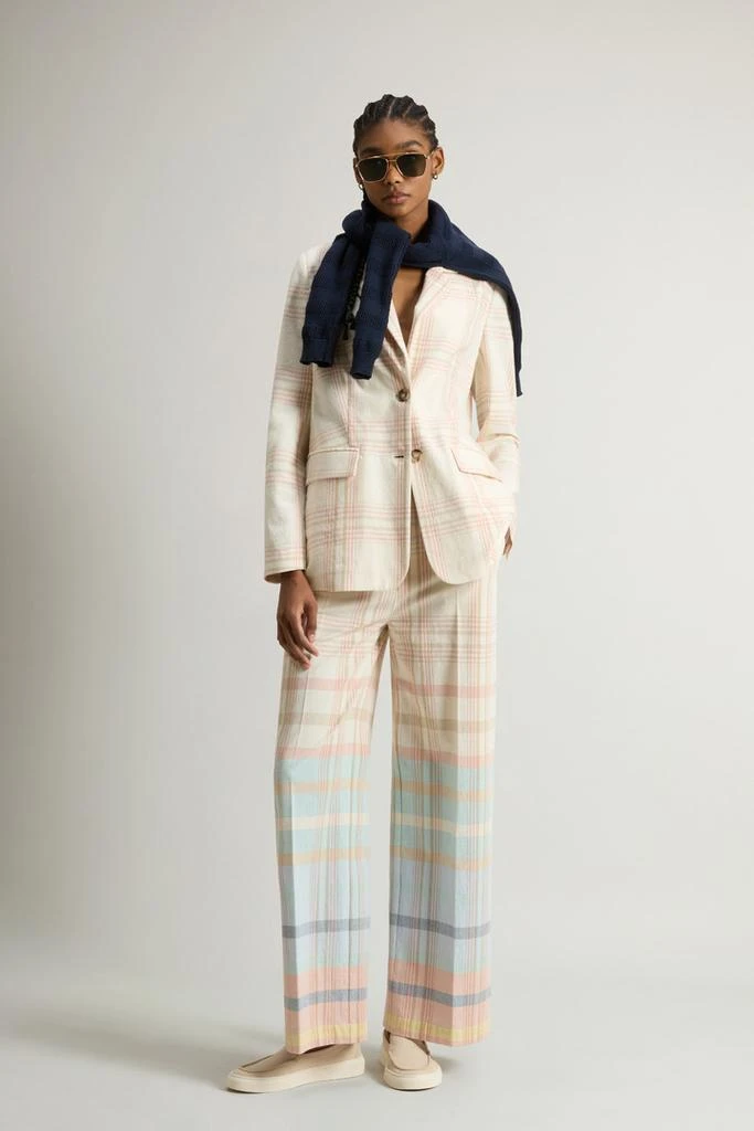 Woolrich Blazer in Manteco Cotton Blend with Checked Pattern - Women - Multicolor 2