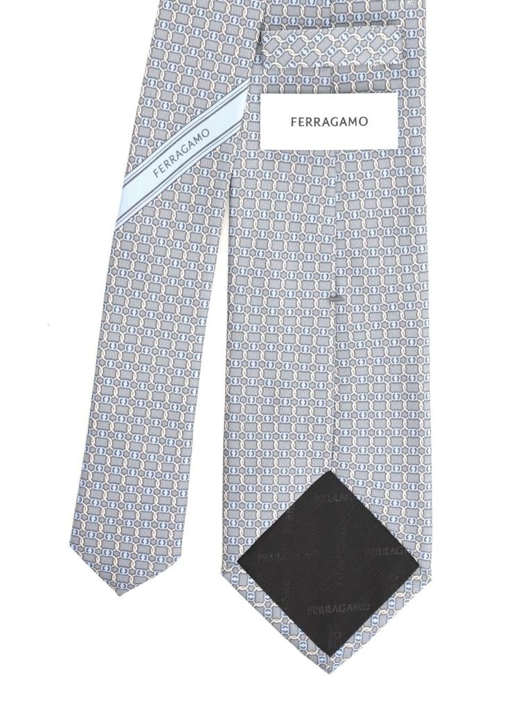 Salvatore Ferragamo Ferragamo Vara Buckle Printed Tie