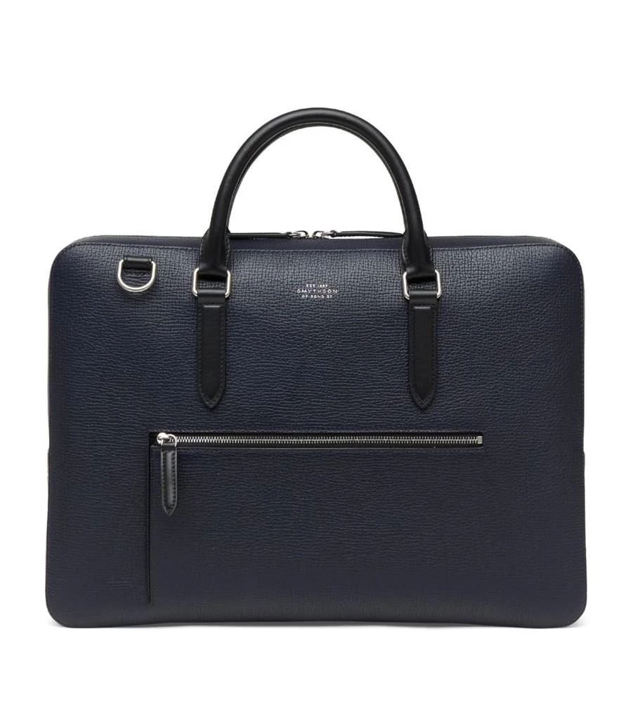 SMYTHSON Leather Slim Briefcase 1