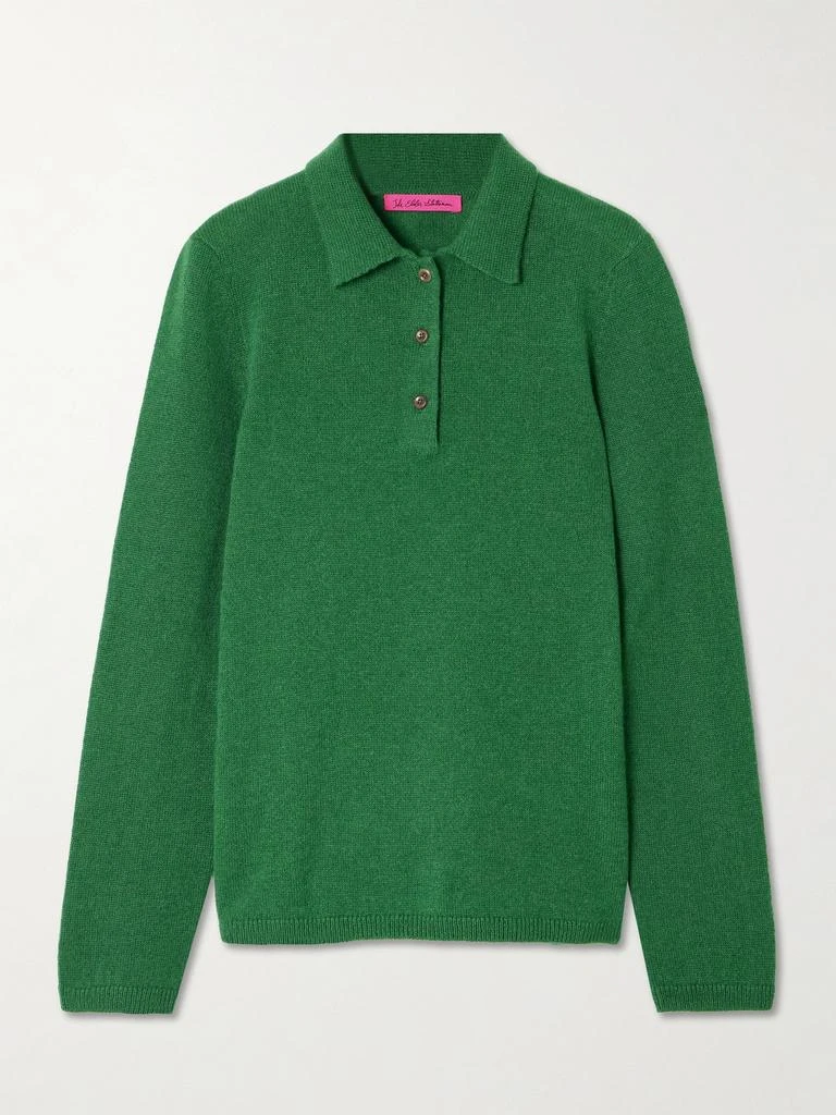 The Elder Statesman Laurel Cashmere Polo Sweater