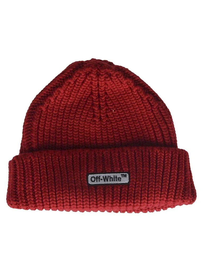Off-White Logo-Embroidered Beanie Off-White Logo-Embroidered Beanie In Black - 30% Off  main image 4