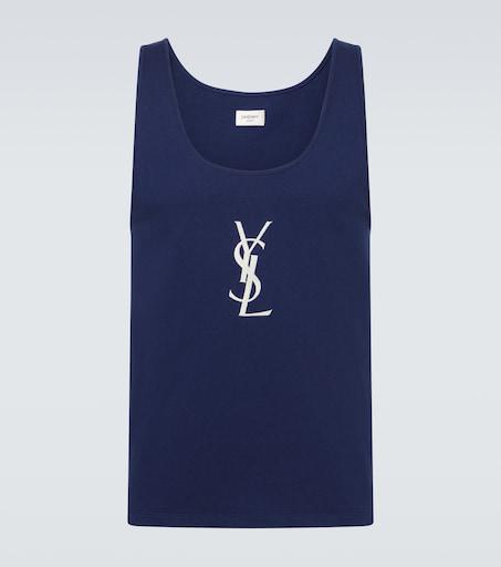いず Yves Saint Laurent タンクトップ ロゴ Yves Saint Laurent Saint Laurent tank top with mini YSL logo