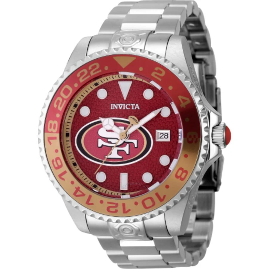 Invicta NFL San Francisco 49ers Automatic Date Dive Red Dial Men's Watch 45032 1