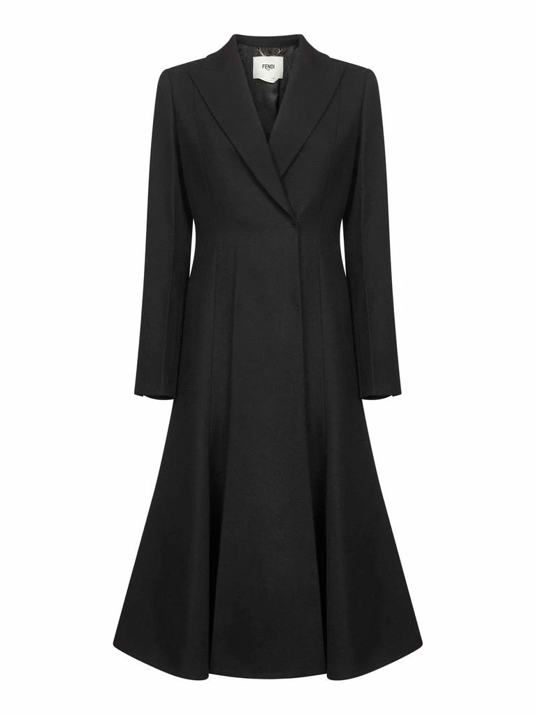 Fendi Fendi Peplum Detail Fitted Waist Coat 1