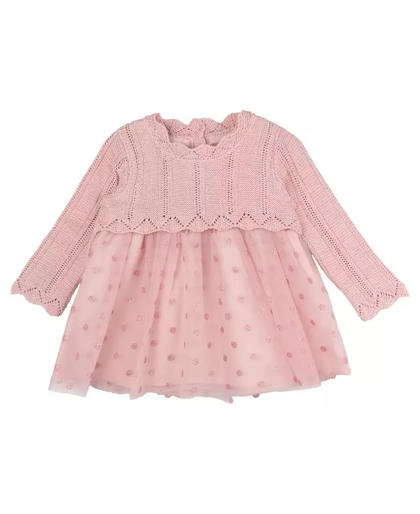 Shop Baby Girl Lurex Sweater and Mesh Dress on Sale at BeyondStyle