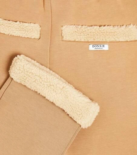 Donsje Foxe cotton-blend faux fur-trimmed sweatpants 3
