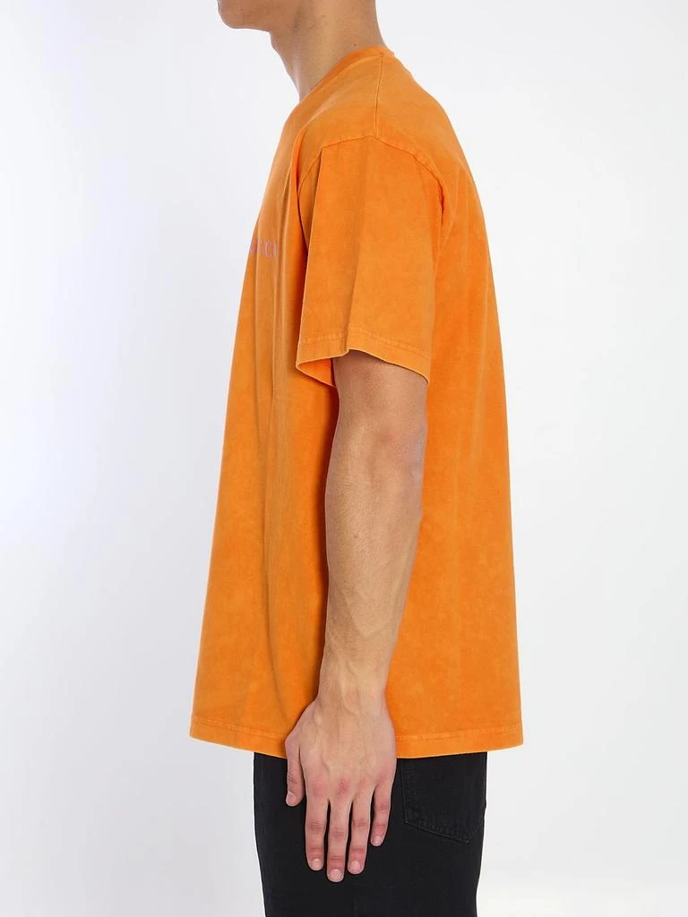 Gucci WASHED ORANGE COTTON T-SHIRT WITH LOGO 3