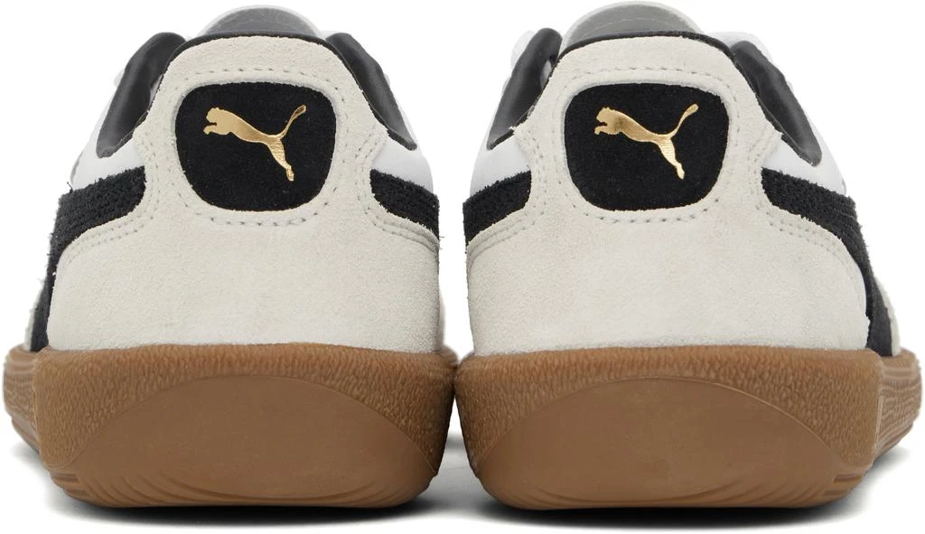 Puma White & Gray Palermo Leather Sneakers 2