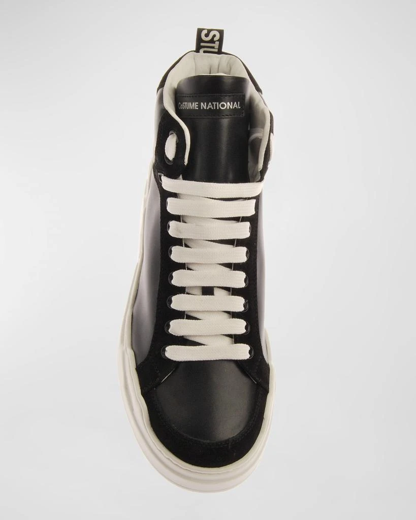 Costume National Men's Leather High-Top Sneakers 3