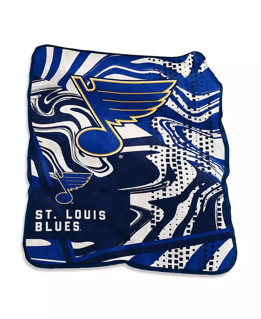 Logo Brands St. Louis Blues 50" x 60" Swirl Raschel Throw 1
