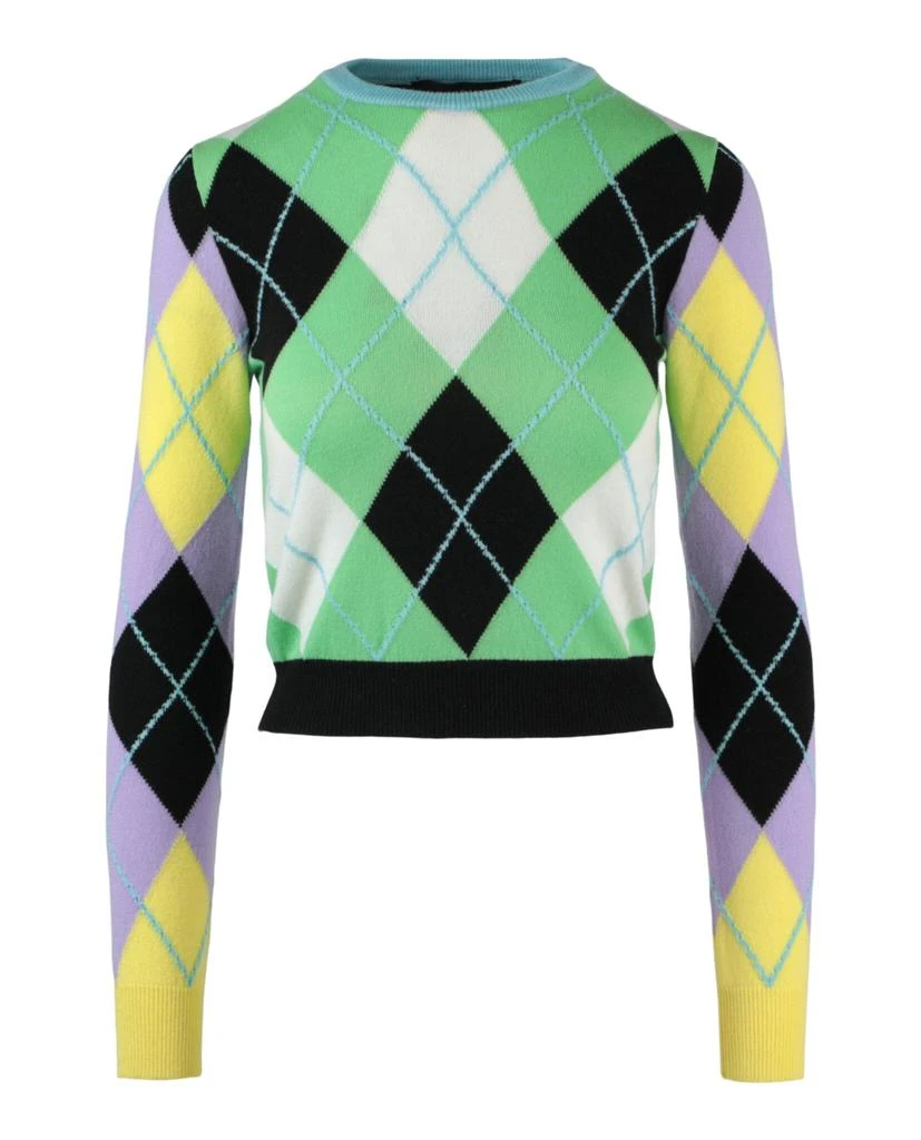 Versace Argyle Patterned Cashmere Sweater 1