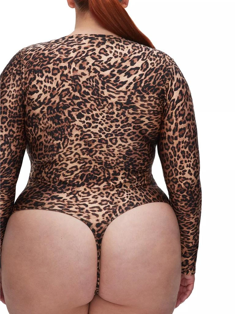 Good American Leopard High-Shine Compression Bodysuit 8