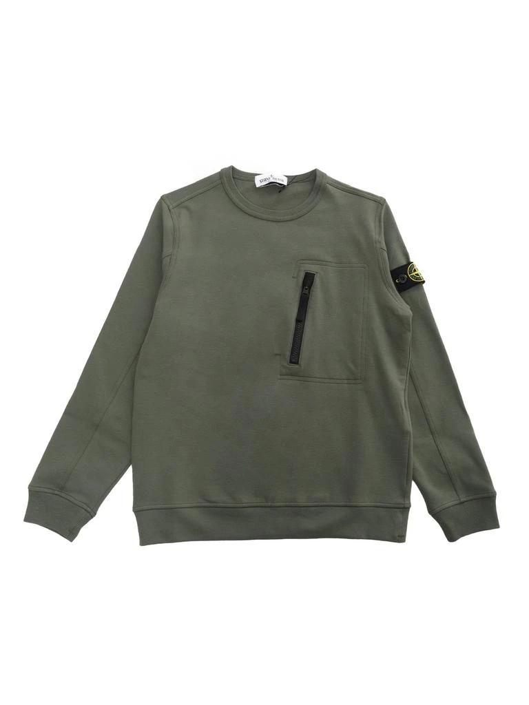 Stone Island Junior Stone Island Junior Compass-Patch Crewneck Sweatshirt 1