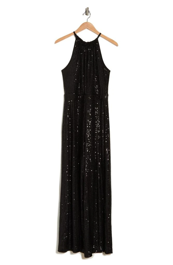 Max Studio Sequin Halter Wide Leg Jumpsuit 3