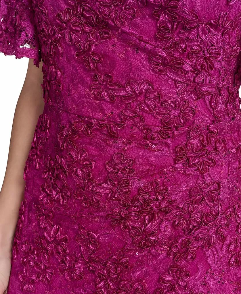 Jessica Howard Women's Lace Flutter-Sleeve Sheath Dress 6