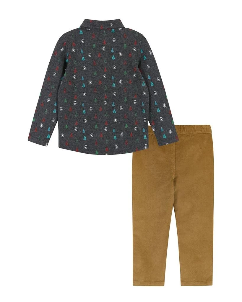 Andy & Evan Holiday Knit Button-Down Set 2