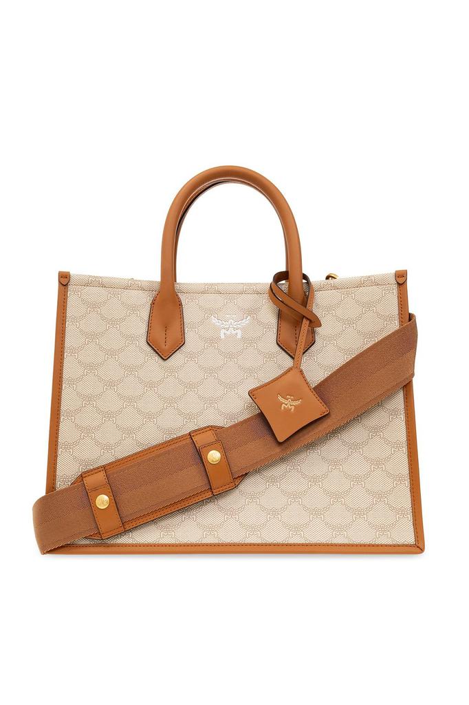 Shop MCM Himmel Lauretos Logo Detailed Medium Tote Bag on Shop MCM Himmel Lauretos Logo Detailed Medium Tote Bag on