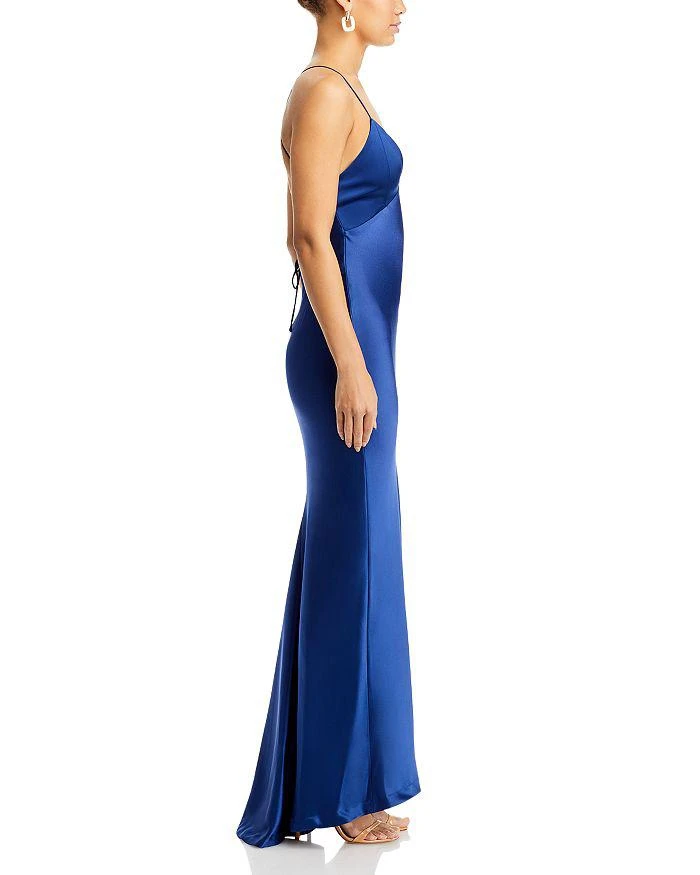Alice + Olivia Montana Lace Up Back Slip Gown 5