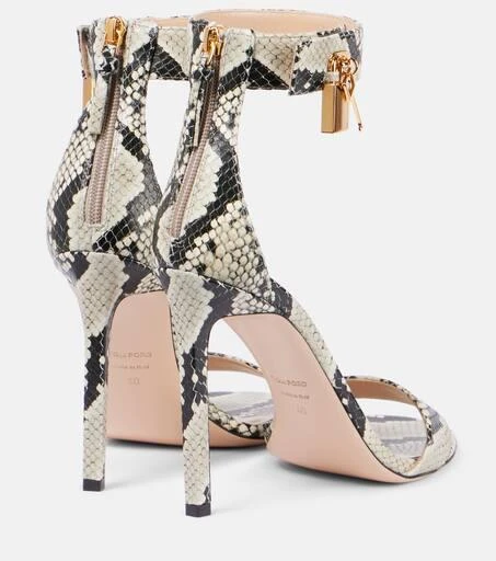 Tom Ford Padlock 105 snake-effect leather sandals 2