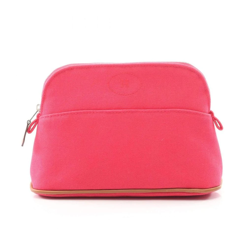 Hermes pink Canvas Leather Pouch (Pre-Owned)