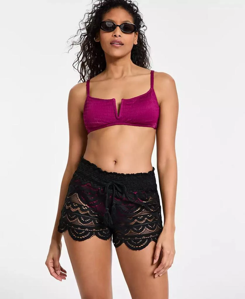Miken Juniors' 2.5" Scalloped Lace Cover-Up Shorts, Created for Macy's 4