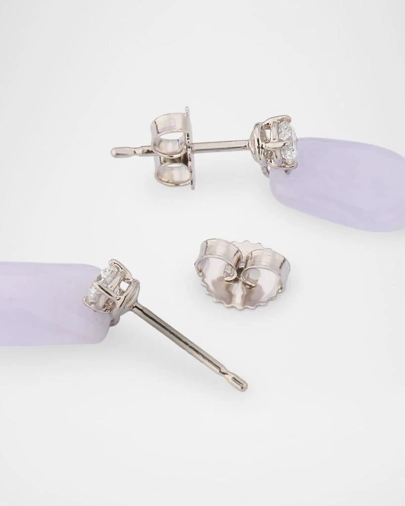 NM Estate Estate Platinum Lavender Jadeite and Diamond Earrings 4