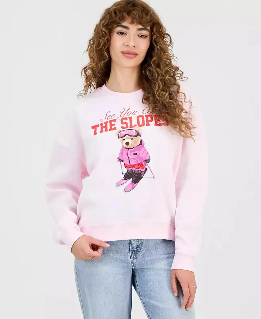 Grayson Threads, The Label Juniors' Bear Ski Fleece Crewneck Sweatshirt
