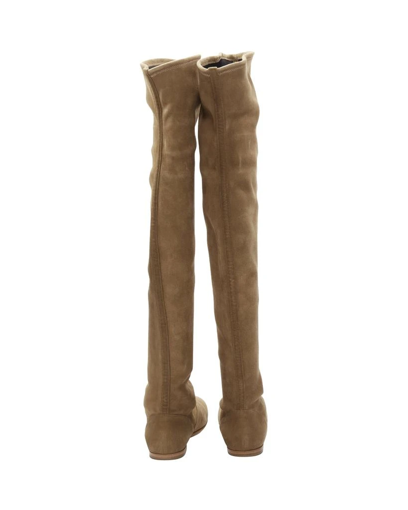 Gianvito Rossi GIANVITO ROSSI Camoscio brown suede flat thigh high boots 5