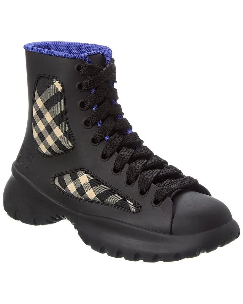 Burberry Boulder Lace-Up Rubber 
Canvas Boot 1