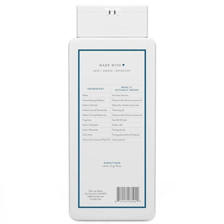 Native Body Wash Sea Salt and Cedar 2