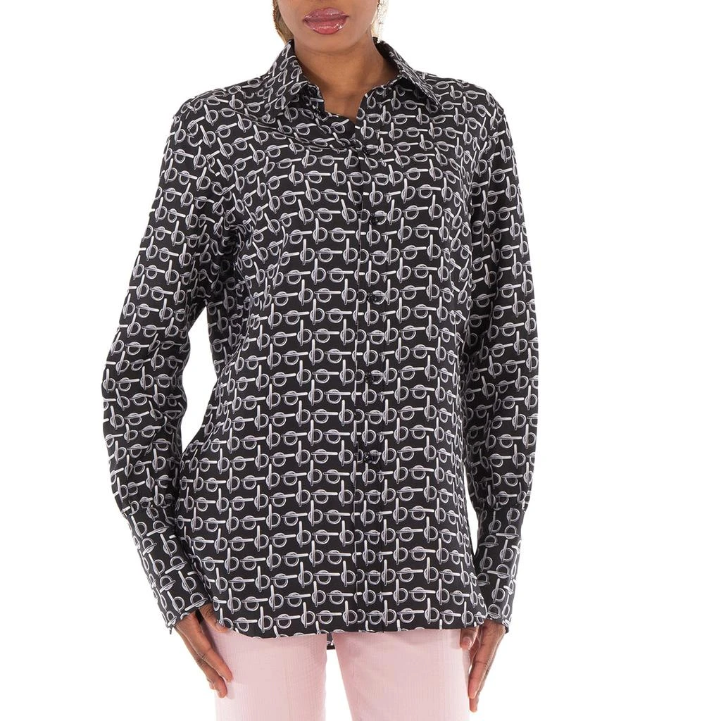 Burberry B Jacquard Classic Collar Silk Shirt 1