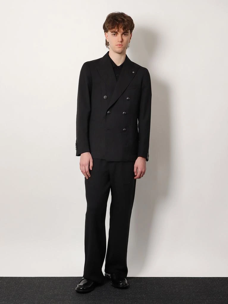 TAGLIATORE Extrafine virgin wool double-breasted blazer 2