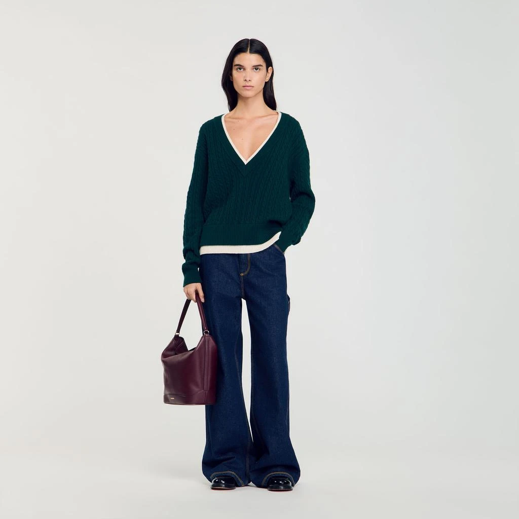 Sandro Layered Effect Knit Sweater 1