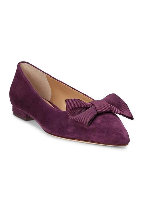 Ralph Lauren Ralph Lauren Londyn Bow Trim Suede Ballet Flats 1