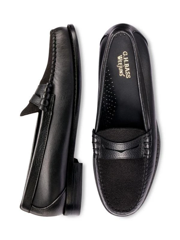 G.H. Bass Larson Letterman Leather & Suede Penny Loafers 4