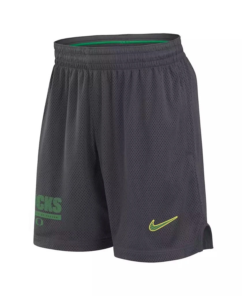 NIKE Men's Anthracite Oregon Ducks 2024 Sideline Mesh Shorts 3