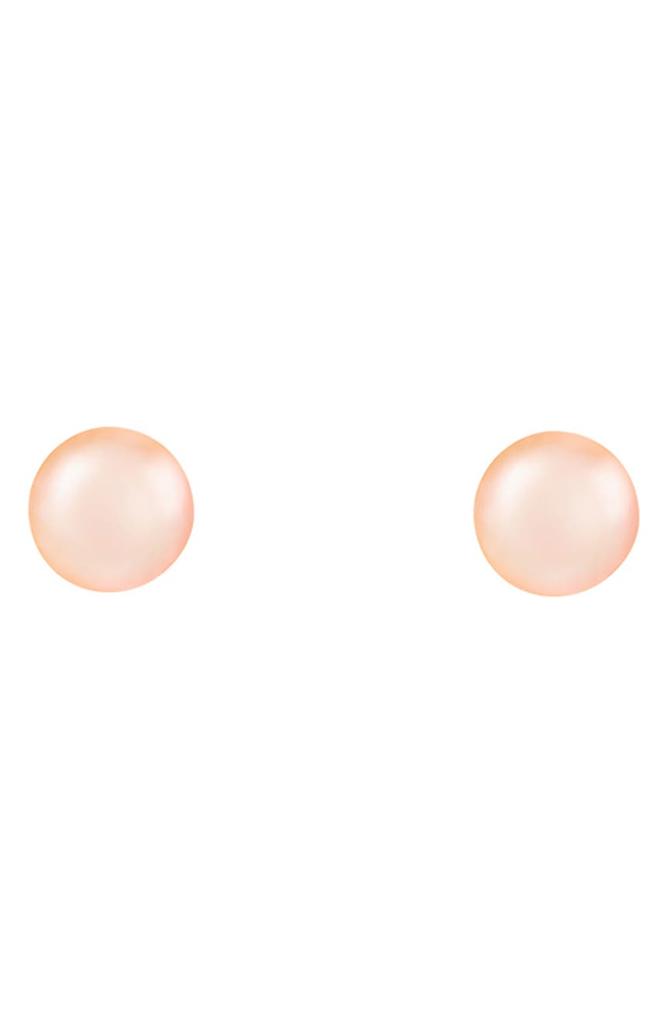 Splendid Pearls 14K Yellow Gold 5-5.5mm Pink Cultured Freshwater Pearl Stud Earrings