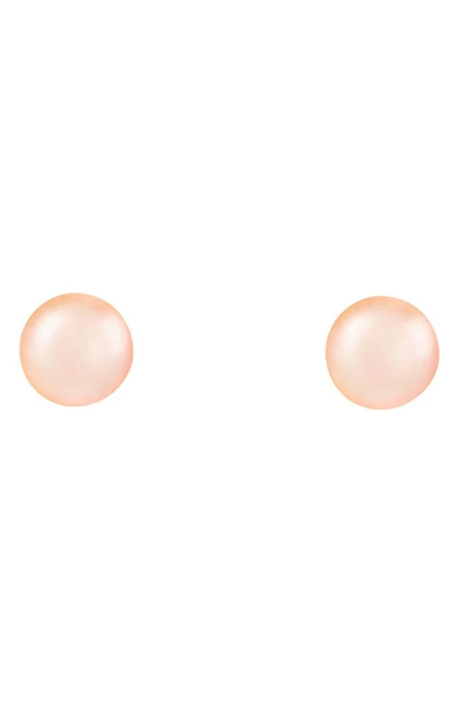 Splendid Pearls 14K Yellow Gold 5-5.5mm Pink Cultured Freshwater Pearl Stud Earrings 1