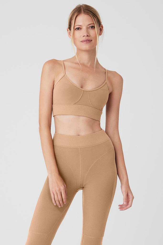 Alo Alosoft Head Start Bra - Toasted Almond 1