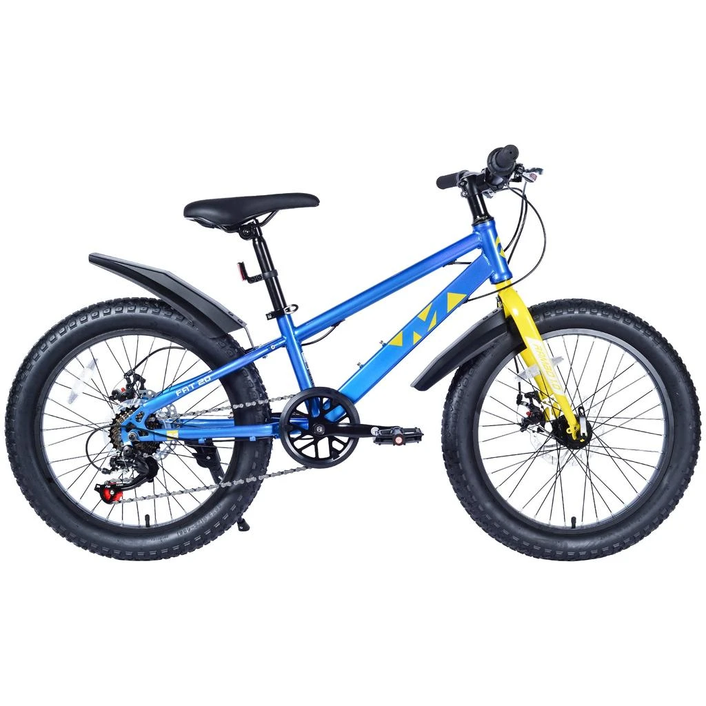 Streamdale Furniture Streamdale 20 Inch Kids Bicycles, Fat Tire Mountain Bike for Boys and Girls Age 5 + Years, Dual-Disc Brake, Shimano 7-Speed 6