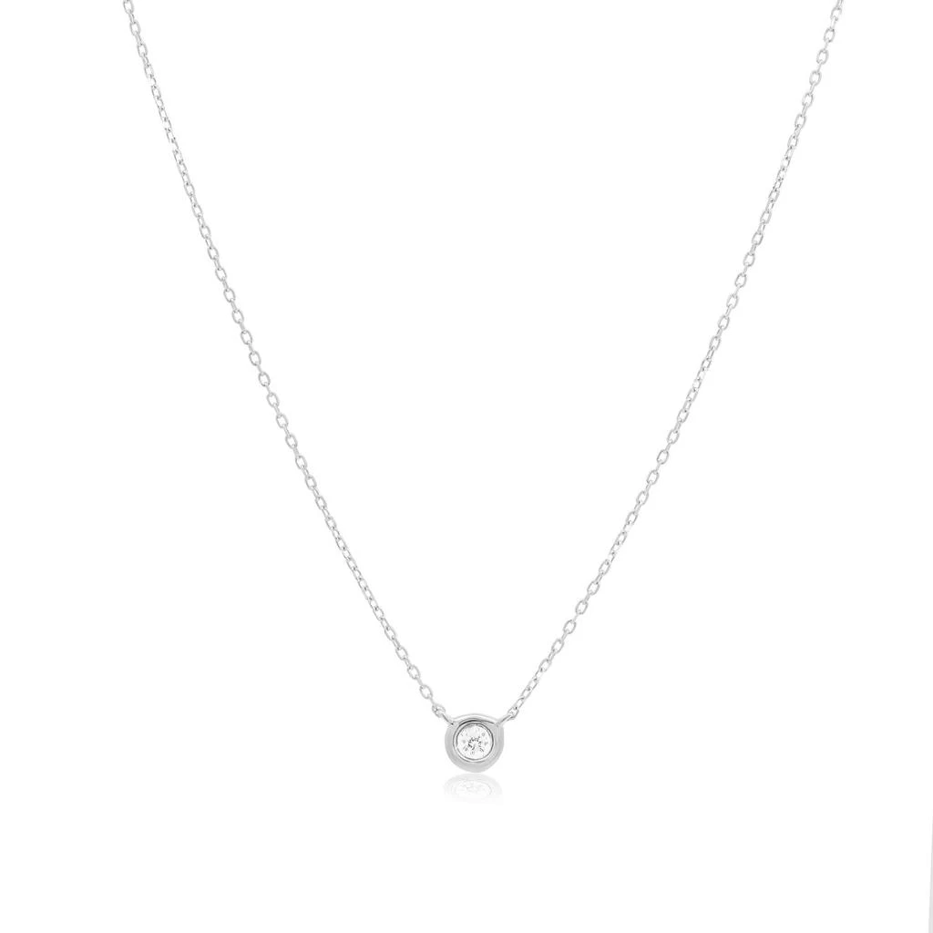 The Lovery Diamond Single Bezel Necklace 1