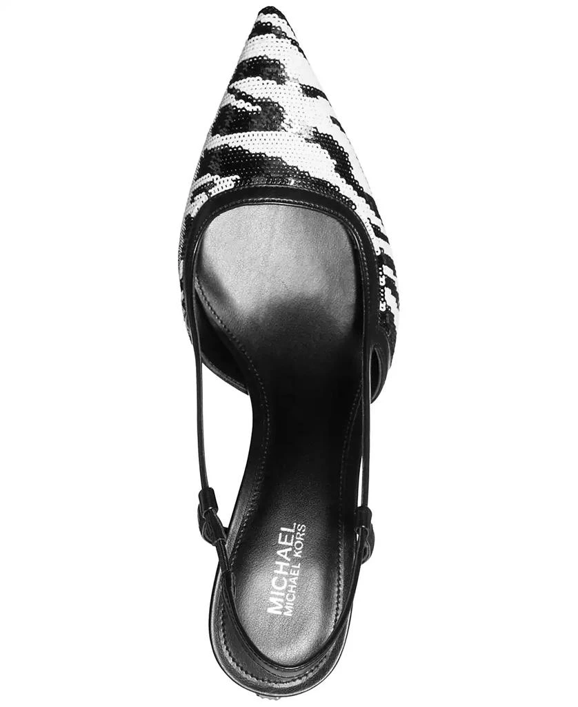 Michael Kors Women's Alora Pointed Toe Mid Heel Slingback Pumps 6